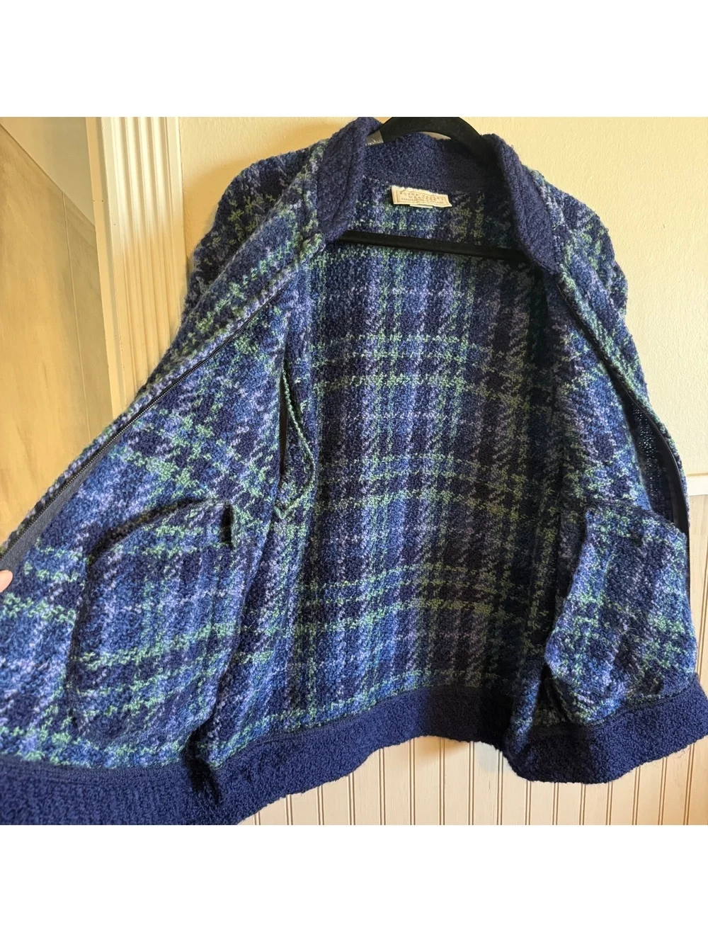 Vintage Boyne Valley Weavers Ireland Rare Convertible Wool Jacket Large